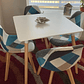 Comedor Tolón cuadrado blanco con 4 Sillas Patchwork 2.0 - Miniatura 1