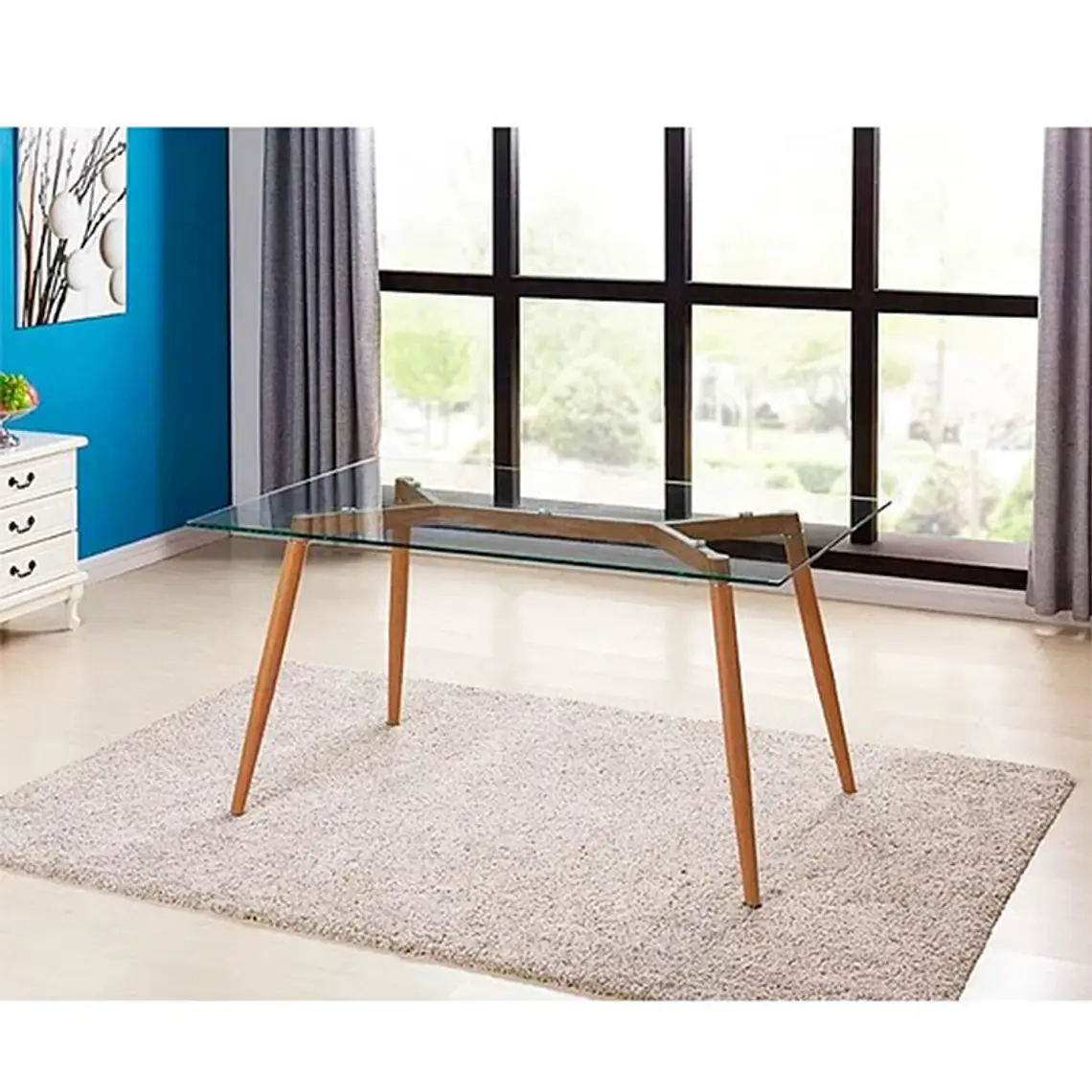 Mesa Hawaii rectangular vidrio 130x80 cm 1