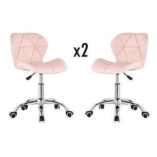 Pack 2 Sillas escritorio Rubik Radar Rosadas