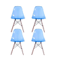 Pack 4 Sillas Eames transparentes colores - Miniatura 3
