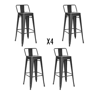 Pack 4 Taburetes Piso Tolix 65 cm