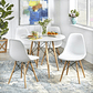 Comedor Argel redondo blanco 80 cm con 4 Sillas Eames  - Miniatura 1