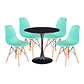 Comedor Siena redondo negro 80 cm con 4 Sillas Eames - Miniatura 4