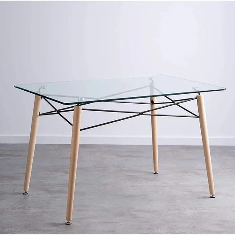 Mesa Yakarta rectangular vidrio 120x80 cm 1