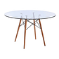 Comedor Málaga redondo vidrio 120 cm con 4 Sillas Eames - Miniatura 8