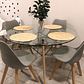 Comedor América redondo vidrio 120 cm y 4 Sillas Tulip - Miniatura 5