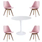 Comedor Ankara redondo blanco 100 cm con 4 Sillas Tulip - Miniatura 6