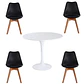 Comedor Ankara redondo blanco 100 cm con 4 Sillas Tulip - Miniatura 3