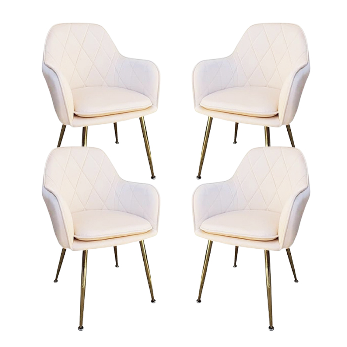 Pack 4 Sillas Sitial Butacas Diamond Gold 2