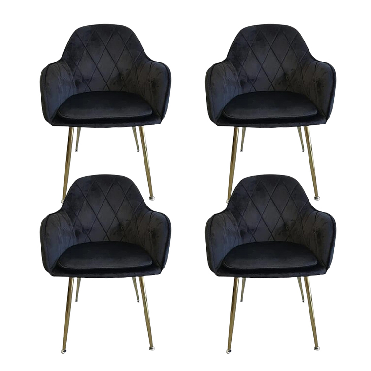 Pack 4 Sillas Sitial Butacas Diamond Gold 4