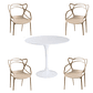 Comedor Lundey redondo blanco 80 cm con 4 Sillas Master - Miniatura 5