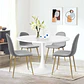Comedor Kiev redondo blanco 100 cm con 4 Sillas Spoon - Miniatura 1