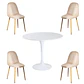 Comedor Kiev redondo blanco 100 cm con 4 Sillas Spoon - Miniatura 4