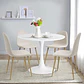 Comedor Kiev redondo blanco 100 cm con 4 Sillas Spoon - Miniatura 3