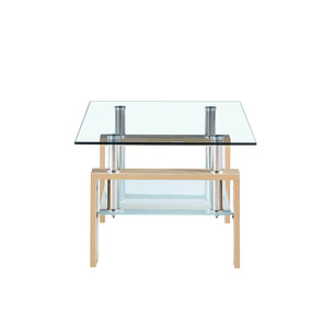Mesa de centro rectangular de vidrio