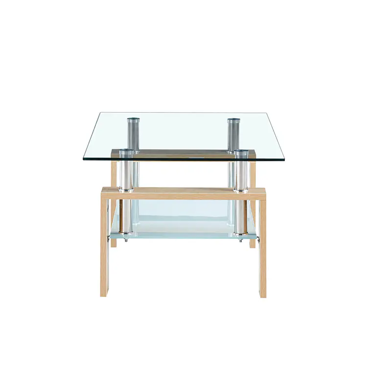 Mesa de centro rectangular de vidrio 2