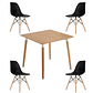 Comedor Gruyeres cuadrado madera con 4 sillas eames - Miniatura 2