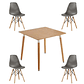 Comedor Gruyeres cuadrado madera con 4 sillas eames - Miniatura 3