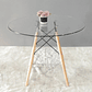 Mesa de vidrio estilo Eames 80 cm - Miniatura 1