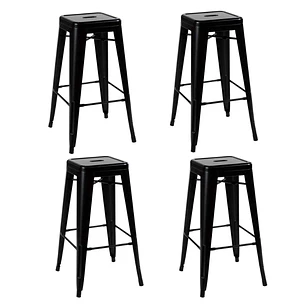 Pack 4 Taburetes Piso Tolix sin respaldo 77 cm