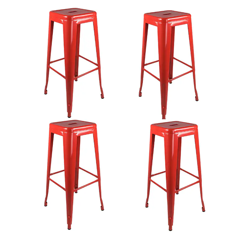 Pack 4 Taburetes Piso Tolix sin respaldo 77 cm 4