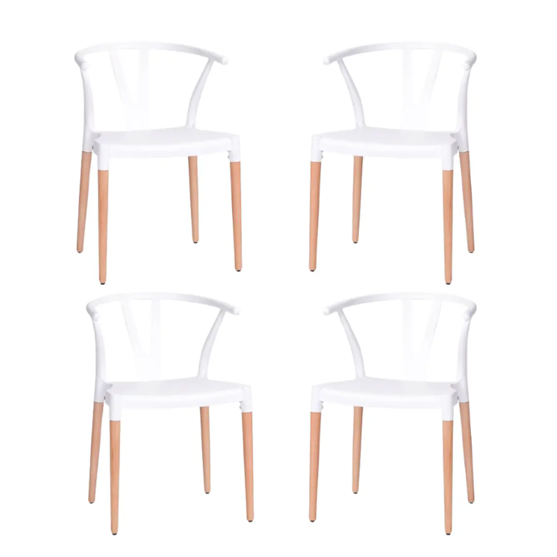 Pack 4 Sillas Wishbone - Polipropileno 9