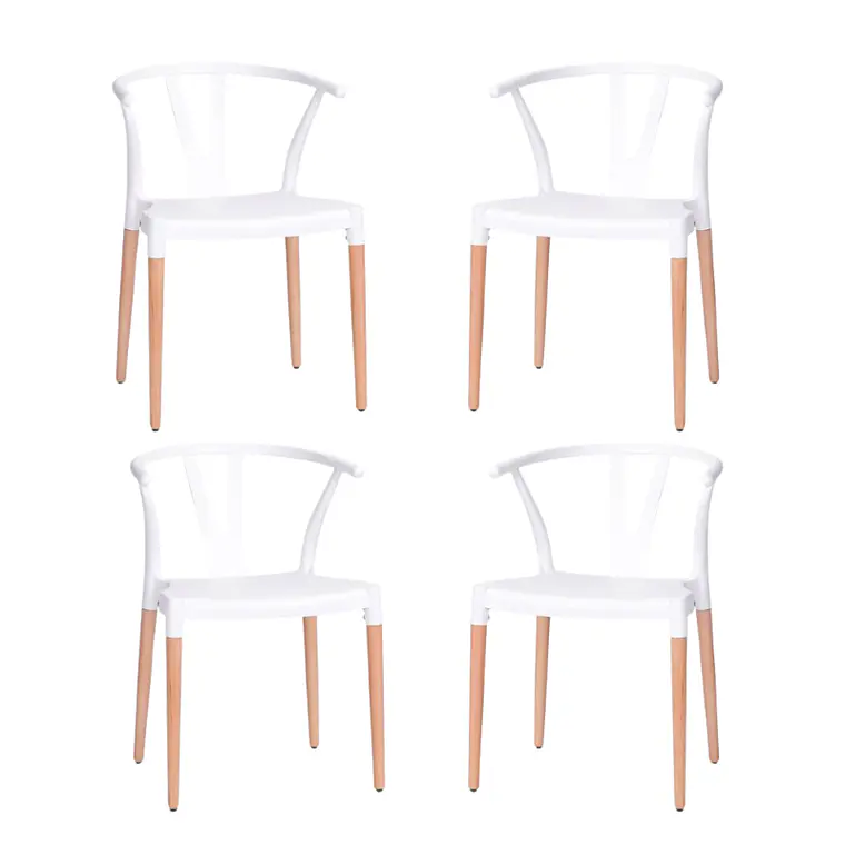 Pack 4 Sillas Wishbone - Polipropileno 9