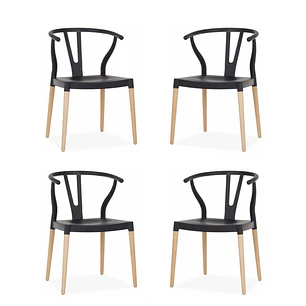 Pack 4 Sillas Wishbone - Polipropileno