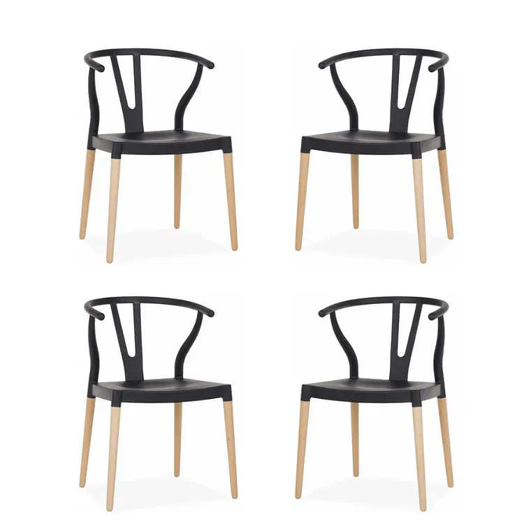 Pack 4 Sillas Wishbone - Polipropileno 3