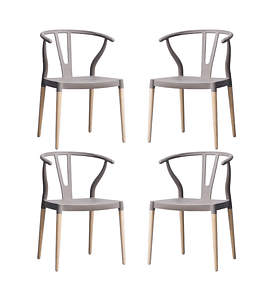 Pack 4 Sillas Wishbone - Polipropileno