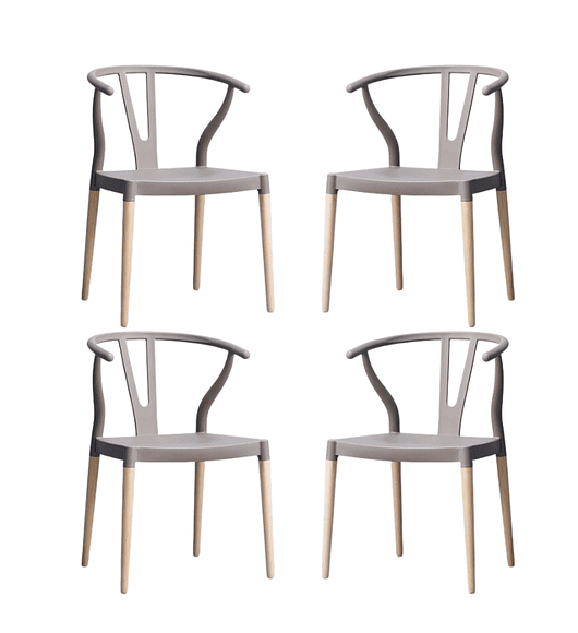 Pack 4 Sillas Wishbone - Polipropileno