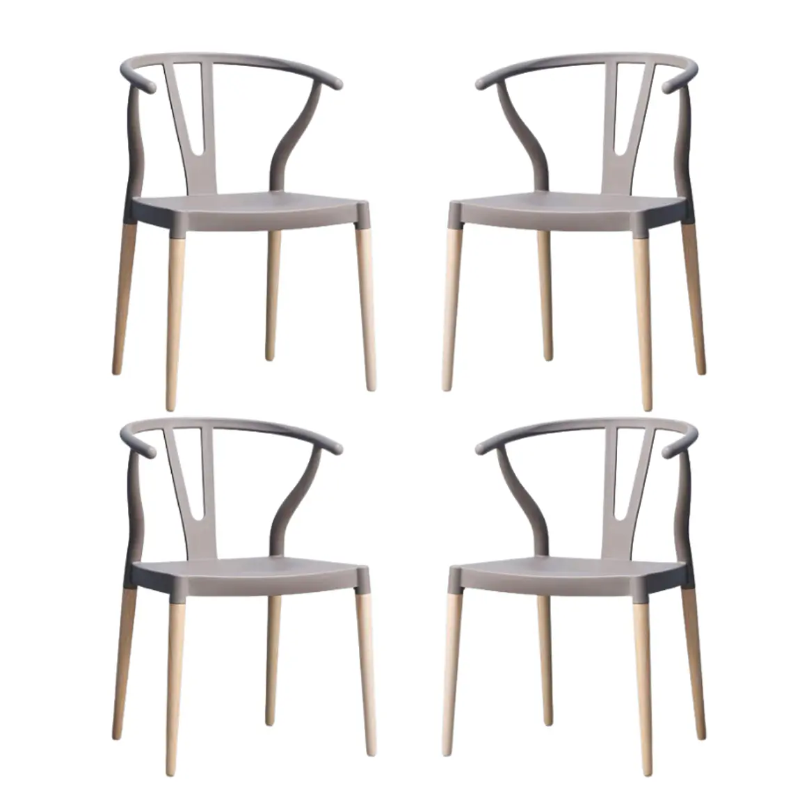 Pack 4 Sillas Wishbone - Polipropileno 1