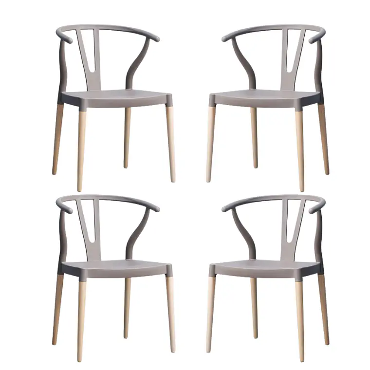 Pack 4 Sillas Wishbone - Polipropileno 1