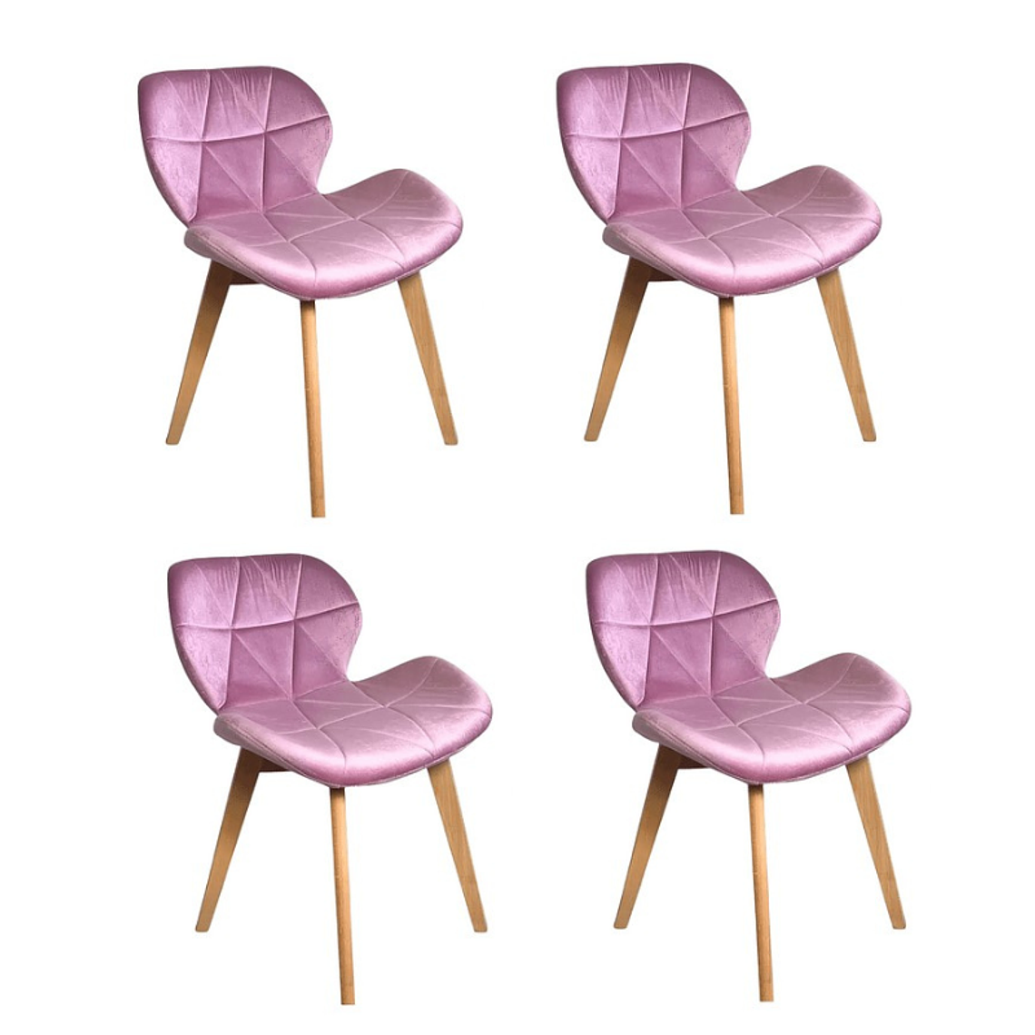 Pack 4 Sillas Mariposas Rubik Wood Velvet 7