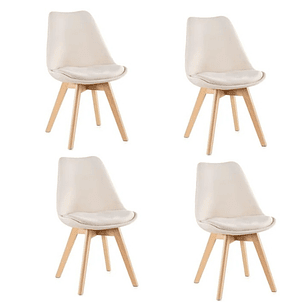 Pack 4 Sillas Tulip Velvet