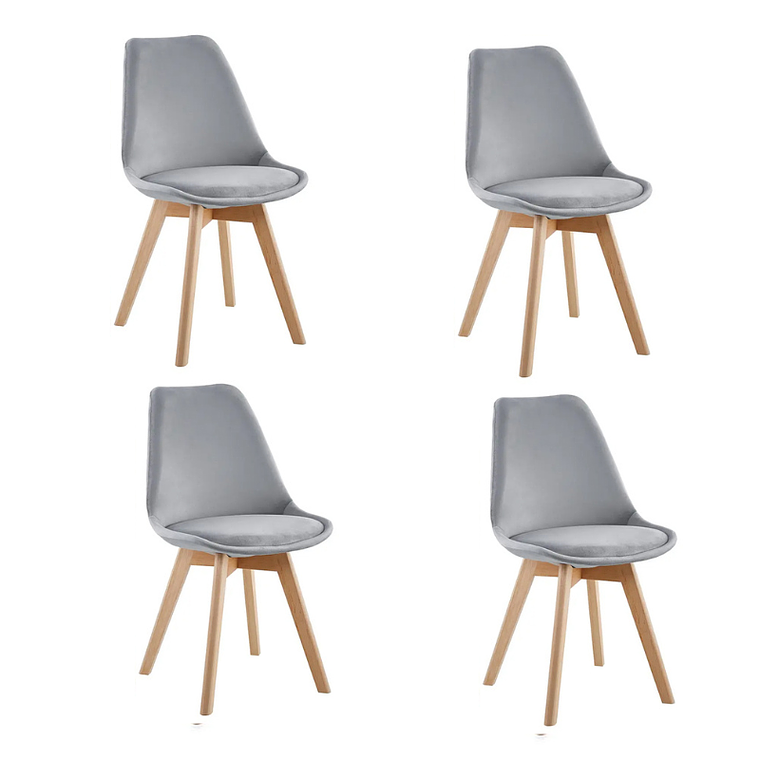 Pack 4 Sillas Tulip Velvet 3