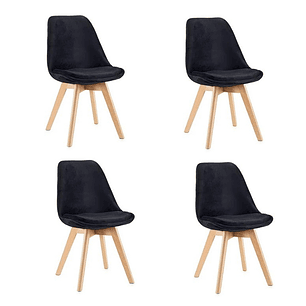 Pack 4 Sillas Tulip Velvet