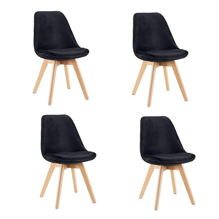Pack 4 Sillas Tulip Velvet 1