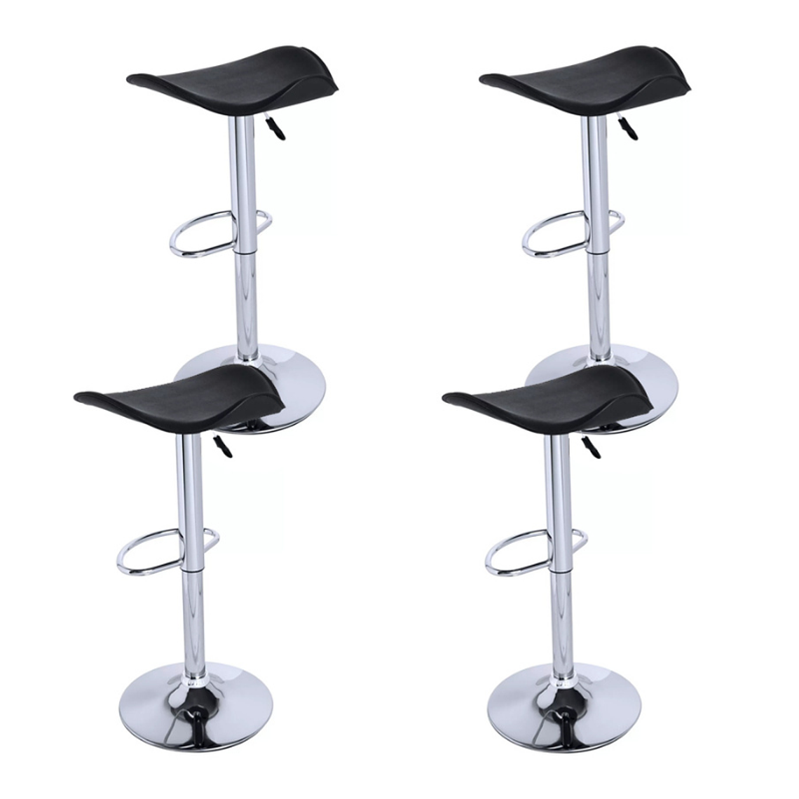 Pack 4 Taburetes pisos bar basic regulable 1