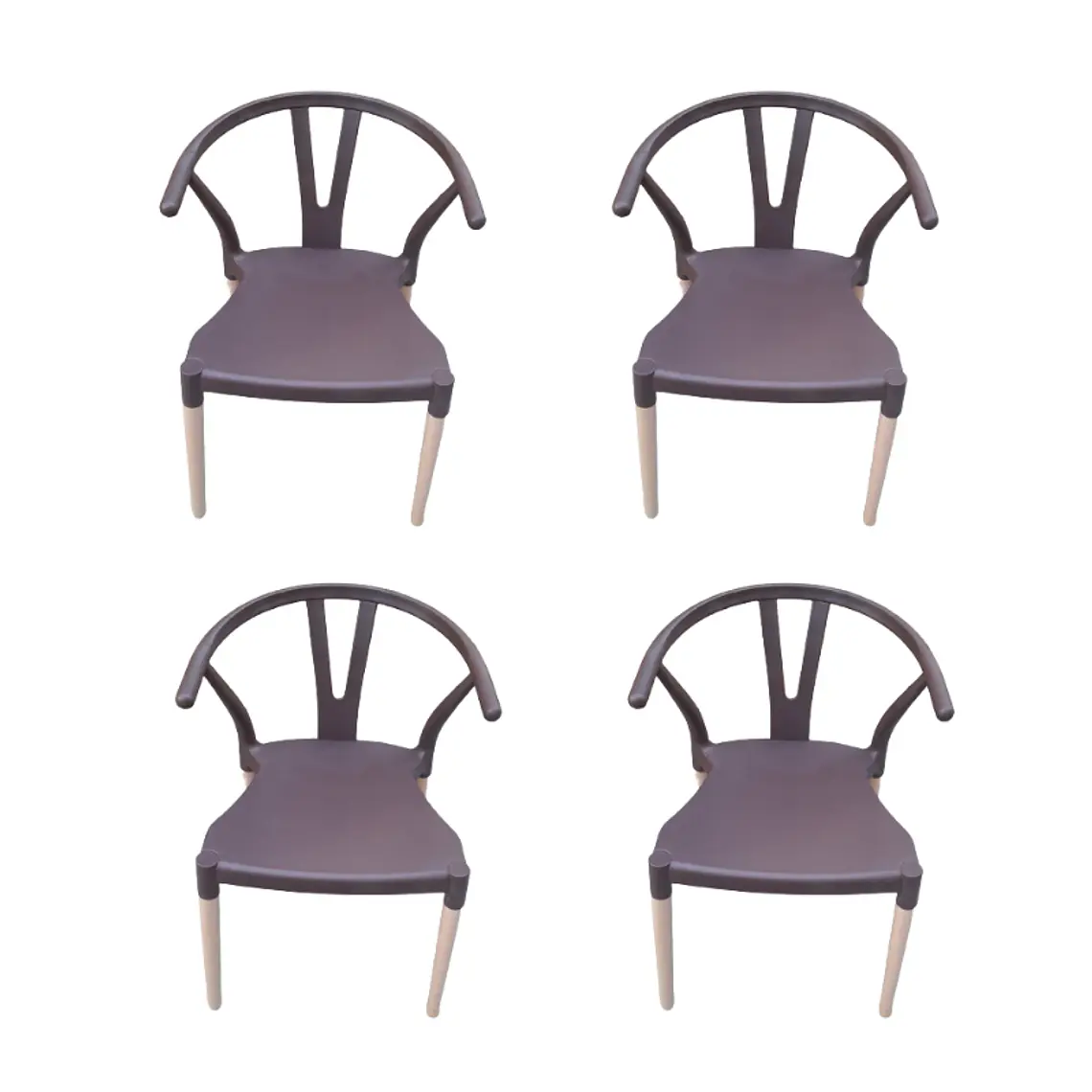 Pack 4 Sillas Wishbone - Polipropileno 4