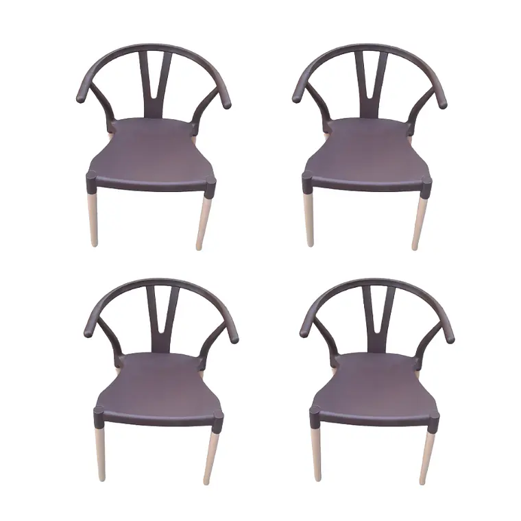 Pack 4 Sillas Wishbone - Polipropileno 4