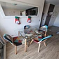 Comedor Colmar rectangular vidrio 120x80 cm con 4 Sillas Patchwork Botticelli - Miniatura 1
