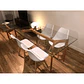 Comedor Mesa Hawaii rectangular vidrio 130x80 cm con 4 Sillas Tulip - Miniatura 4