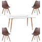 Comedor Mesa Hawaii rectangular vidrio 130x80 cm con 4 Sillas Tulip - Miniatura 9