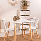 Comedor Narvik cuadrado 80x80 cm con 2 Sillas Windsor - Miniatura 1