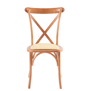 Silla Crossback Danubio madera rattan natural