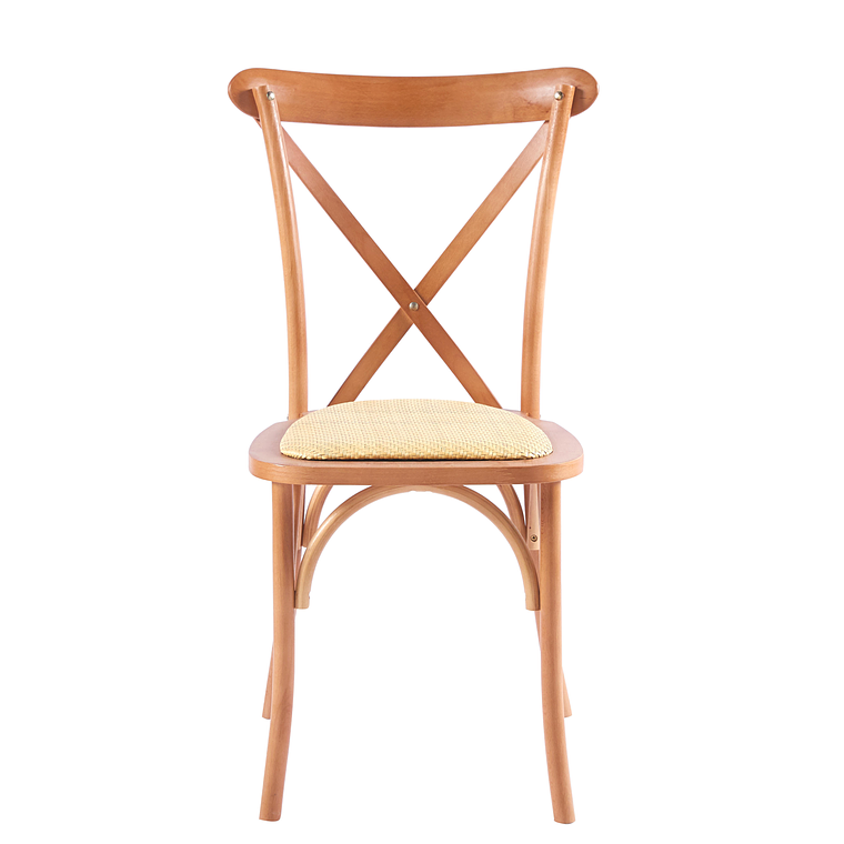 Silla Crossback Danubio madera rattan natural 2