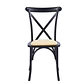 Silla Crossback Danubio madera rattan negra - Miniatura 2