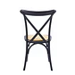 Pack 4 Sillas Crossback Danubio madera rattan negras - Miniatura 4