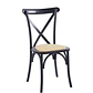 Pack 4 Sillas Crossback Danubio madera rattan negras - Miniatura 3